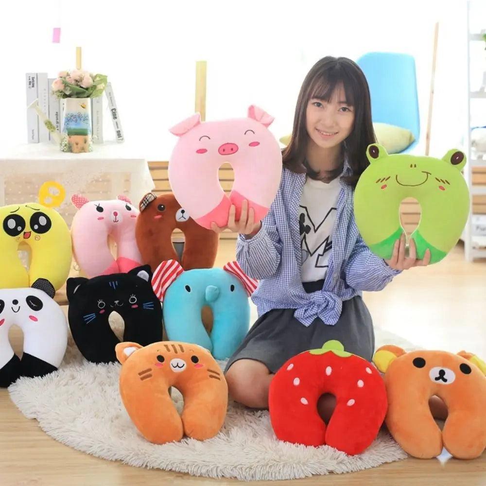 Soft Children 10 Colors Nursing Cushion Travel Pillows Flight Neck Pillow U-Shaped Pillow Neck Protection