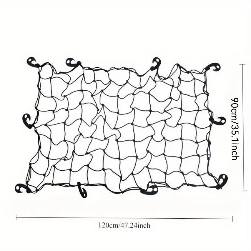 Elastic Cover Net with 8 Clip Outdoor Trolley Camping Wagon Luggage Net Elasticity Rope Cart Cover Car Storage Nets