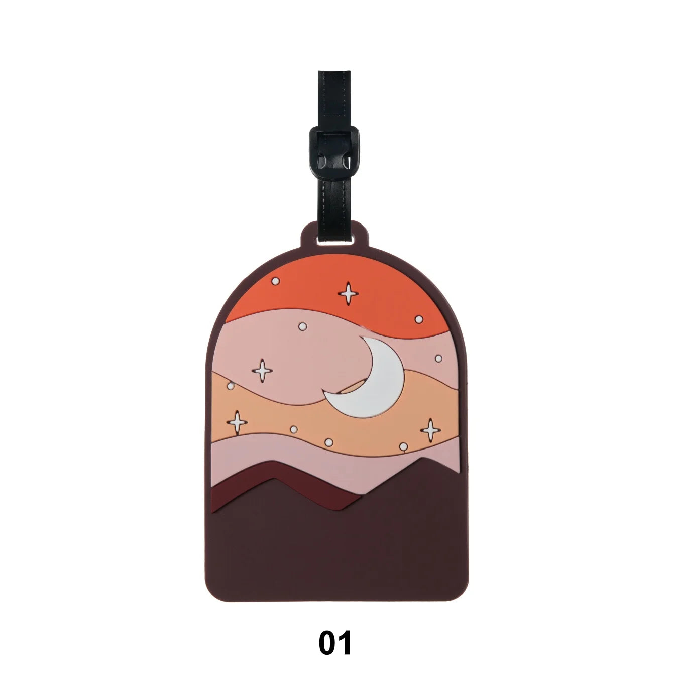 Luggage Tag for Suitcases,Mountain and Tree Sunset Landscape Baggage Tags Identifiers for Travel,Privacy Protection Travel Bag