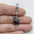 10Pcs Gothic Black Enamel Alloy Charms Mixed Vintage Heart Cross Skull Coffin Metal Pendants For DIY Earrings Bracelet Keychain