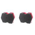 1/2PCS Double Side Cross-Cut Red/Black Sponge 2.0 Better Grip and Access Tight Spaces For Rinseless Car Wash
