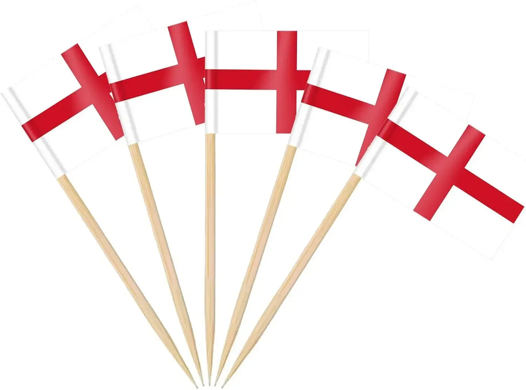 Brazil Flag Toothpick Flags Picks, 100Pcs Small Tiny Brazil Cupcake Toppers Stick Flags National Day, Birthday Party Decorations