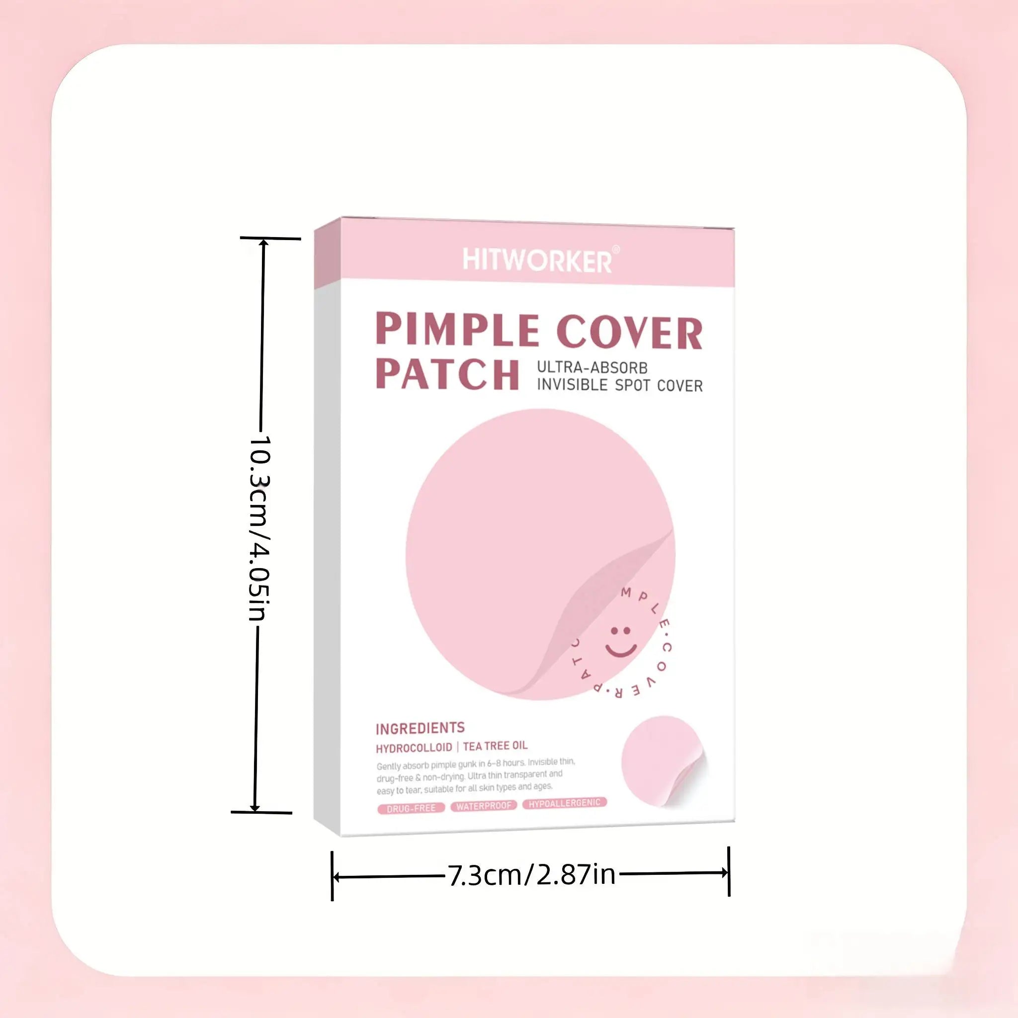400pcs Hydrocolloid Acne Pimple Patches for Face, Effective Blemish Spot Treatment, Invisible & Skin-Friendly
