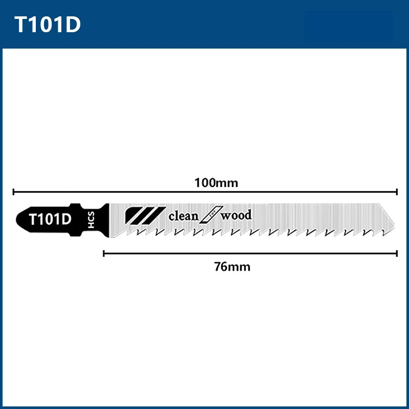 CMCP 5/10pcs Jig Saw Blades Set T101D 100mm T-shank HCS Assorted Jigsaw Blades Curve Cutting Tool For Wood Plastic