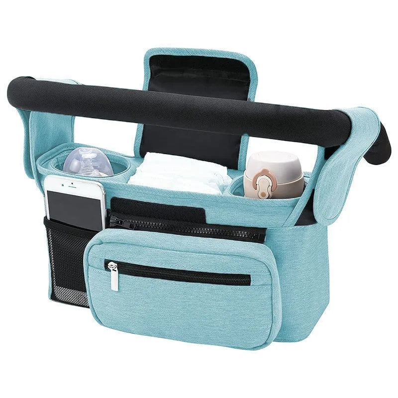 Baby Stroller Carry Bag Large Capacity Mummy Storage Bag Phone Bottle Holder Pram Diaper Bags Stroller Accessories for Travel
