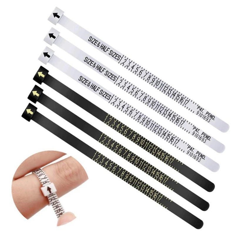 6pcs Ring Sizer Measuring Set Reusable Finger Size Gauge Measure Tool Jewelry Sizing Tools US Rings Size Jewelry Accessory Tools