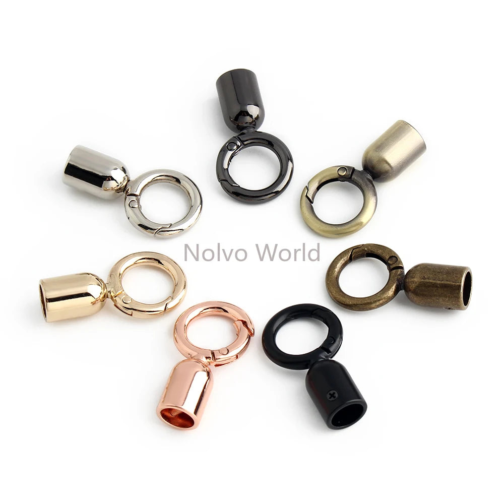 10/30/100PCS Metal Bag Straps Clasps Tassel Fringe Cap Buckle For Lether Rope Cord Lock Connector Hanger Shoulder Accessories