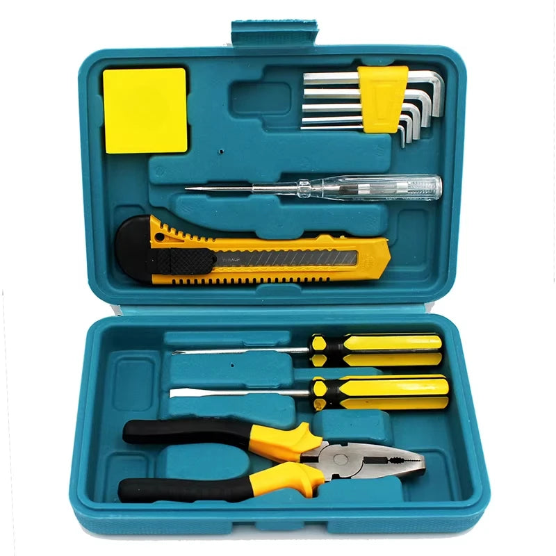 Complete Tools Set Kit Professional Hand Toolbox General Household Work Tool box Repairs Maintenance Metal Carpentry Tools
