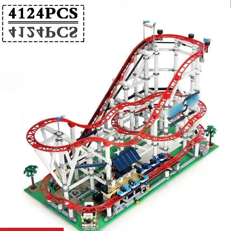 Creative Series Large Ornament Roller Coaster Assembly Toy, Adult and Children Building Blocks Birthday Gift,
