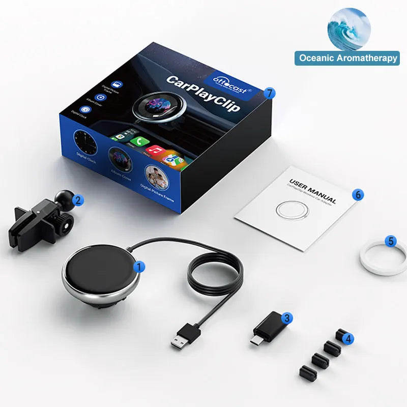 Ottocast Wireless CarPlay Clip Car Air Outlet Perfume Clip Car Play Decoration Air Conditioning Interior Accessories DIY Display