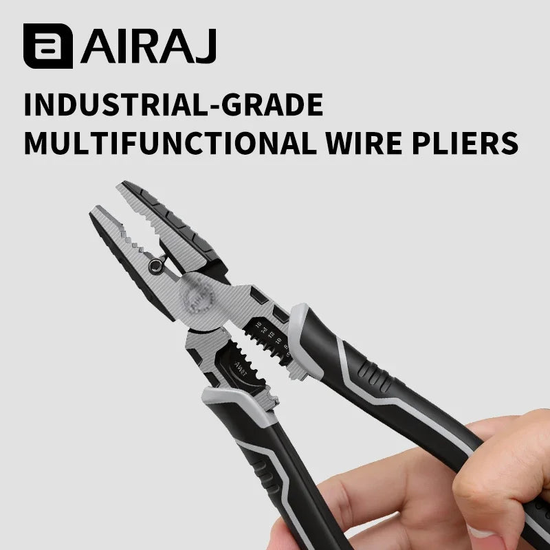 AIRAJ 3 PCS Multifunctional Electrician Wire Pliers Heavy Duty Alloy Wire Cutters Diagonal Needle Nose Pliers Hardware Tools