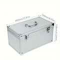 Aluminum Tool Case Multi-Purpose Hard Metal Storage Box for Garage Organization & Toy Storage, Portable Protective Carrying Case