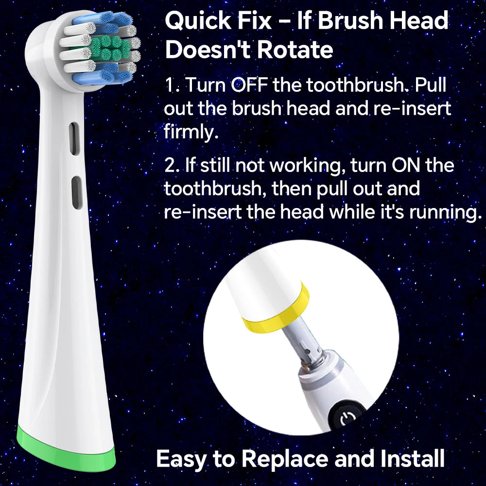 Clear Toothbrush Travel Case with 4 Replacement Brush Heads Set Compatible with Oral B iO 2/3/4/5/6/7/8/9/10 Electric Toothbrush