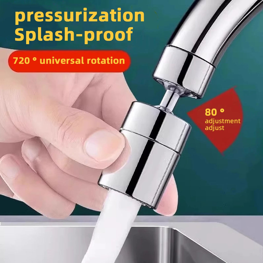 Universal Kitchen Sink Faucet 360 Degrees Splash-Proof Joint Swivelling Extension Faucet Extender Adapter