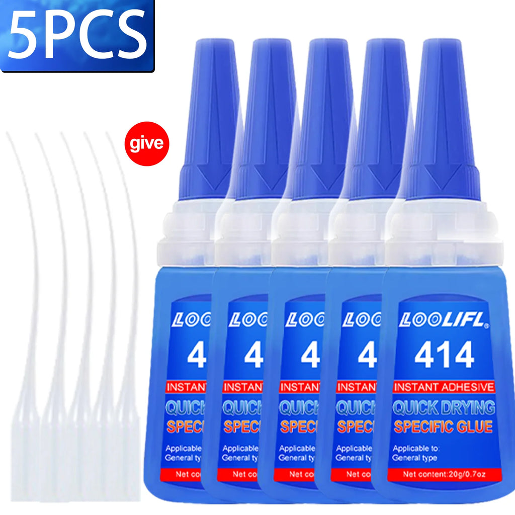 LOOLIFL414 Instant Super Glue Strong Fast Dry Universal High Strength Adhesive for diy Ceramic Metal Glass Plastic Wood Powerful