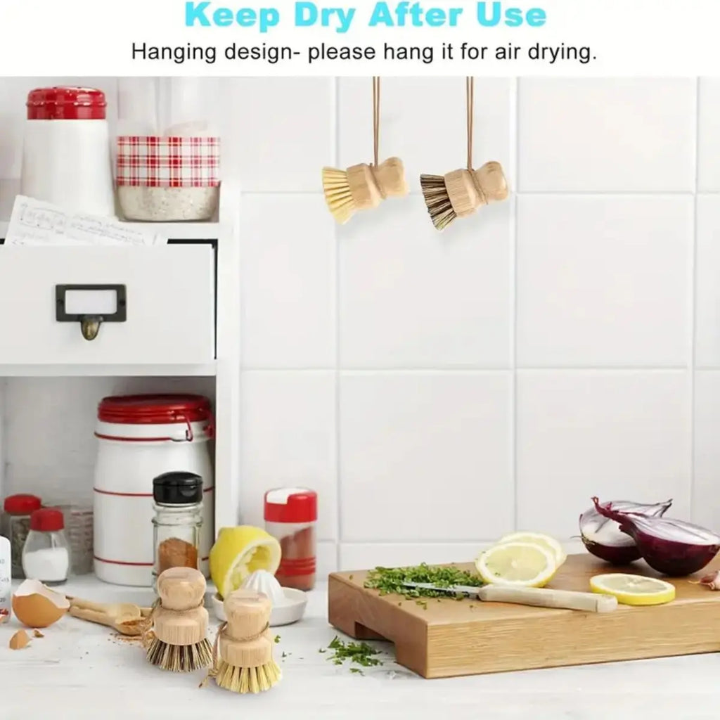 1/2/3pcs Multi-Functional Kitchen Cleaning Brush Set - Effective Dish Brush, Heavy-Duty Pot Brush, Durable Construction