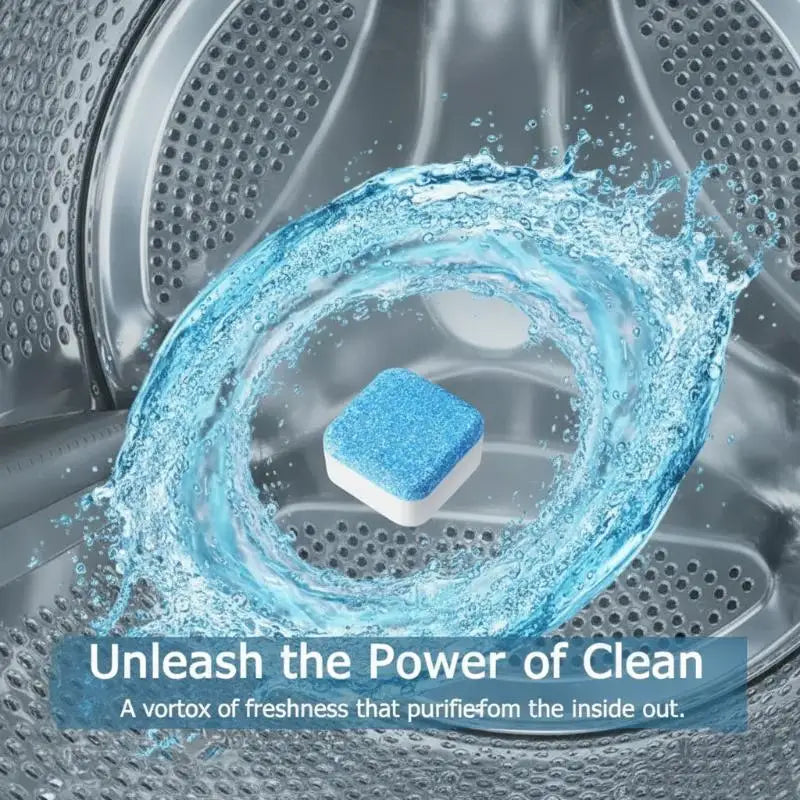 Washing Machine Cleaning Tablets 12PCS Strong Deodorizing Effect Works for Any Washer Brand or Model