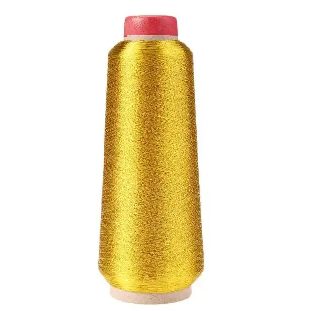 Metallic Thread Embroidery Gold Silver Machine Embroidery Threads Polyester Sewing Thread Spools for Embroidery