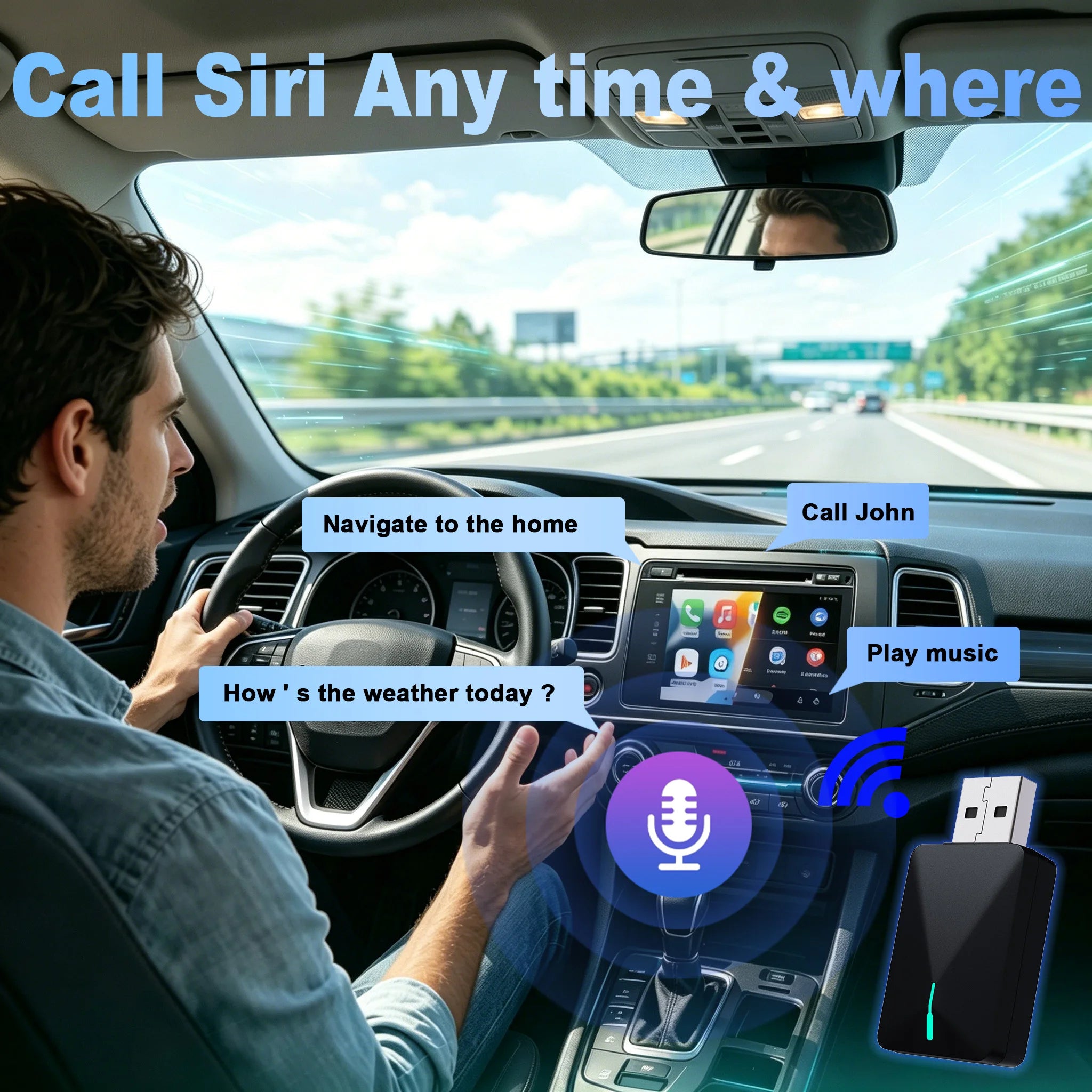 For Hyundai Kia Mazda Mini U3 Smart Box Wireless Carplay Adapter& Android Auto Dongle OTA For Car Wired to Wireless CP/AA