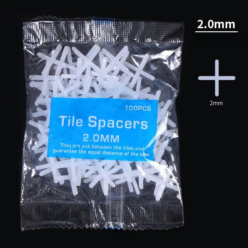 1Pack 2/3MM Ceramic Tiler Spacer Cross Plastic Tile Plumber Reuseable Leveling System Construction Tools