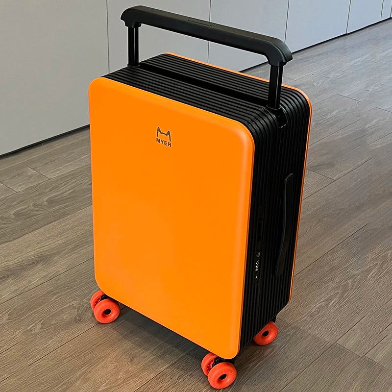 KLQDZMS 20"ABS + PC Suitcase Large-capacity Trolley Case Women Boarding Box Men's Password Box with Wheels Rolling Luggage