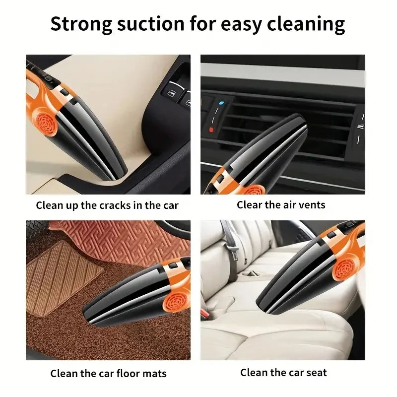 2000000PA 120W Wireless Car Vacuum Cleaner Multifunctional Portable High-Power Suction Blowing Integrated Cleaning Tool