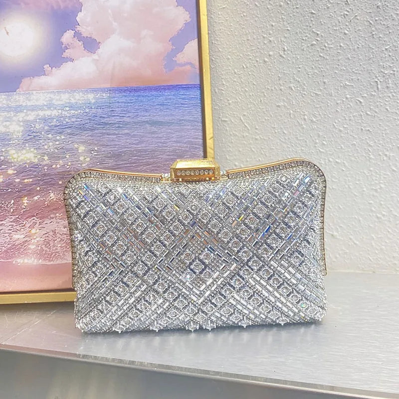 Women's Diamond Handbags Rhinestones Evening Bags Bridal Stones Clutch Purse Lady Clutches Bags Party Wedding