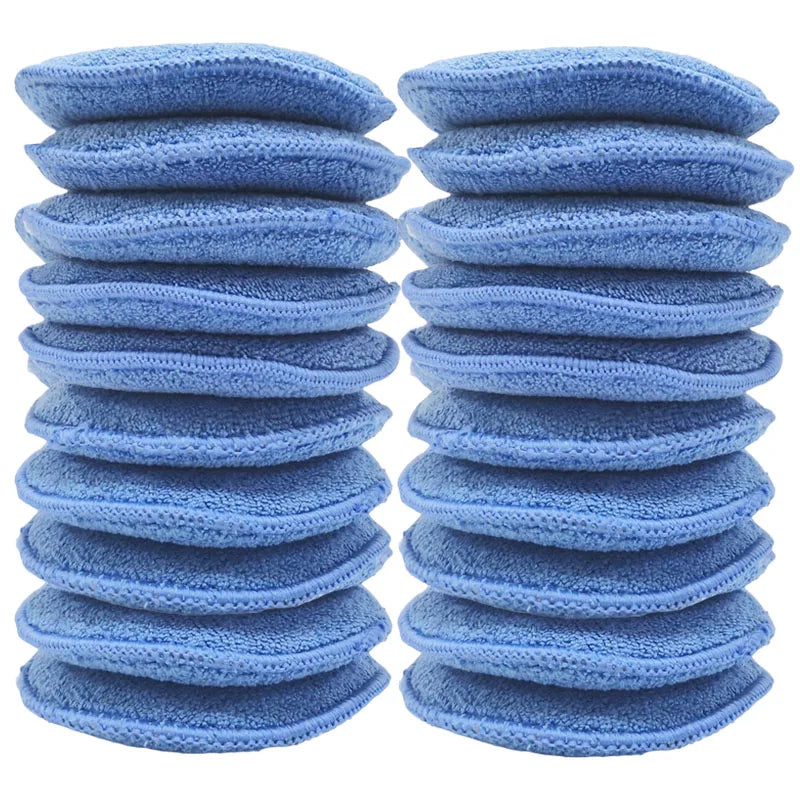 Car Polishing Waxing Sponges Pad 5 Inch 125mm Microfiber Round Motorcycle Auto Wax Applicator Polish Foam Sponges Cleaning Tools