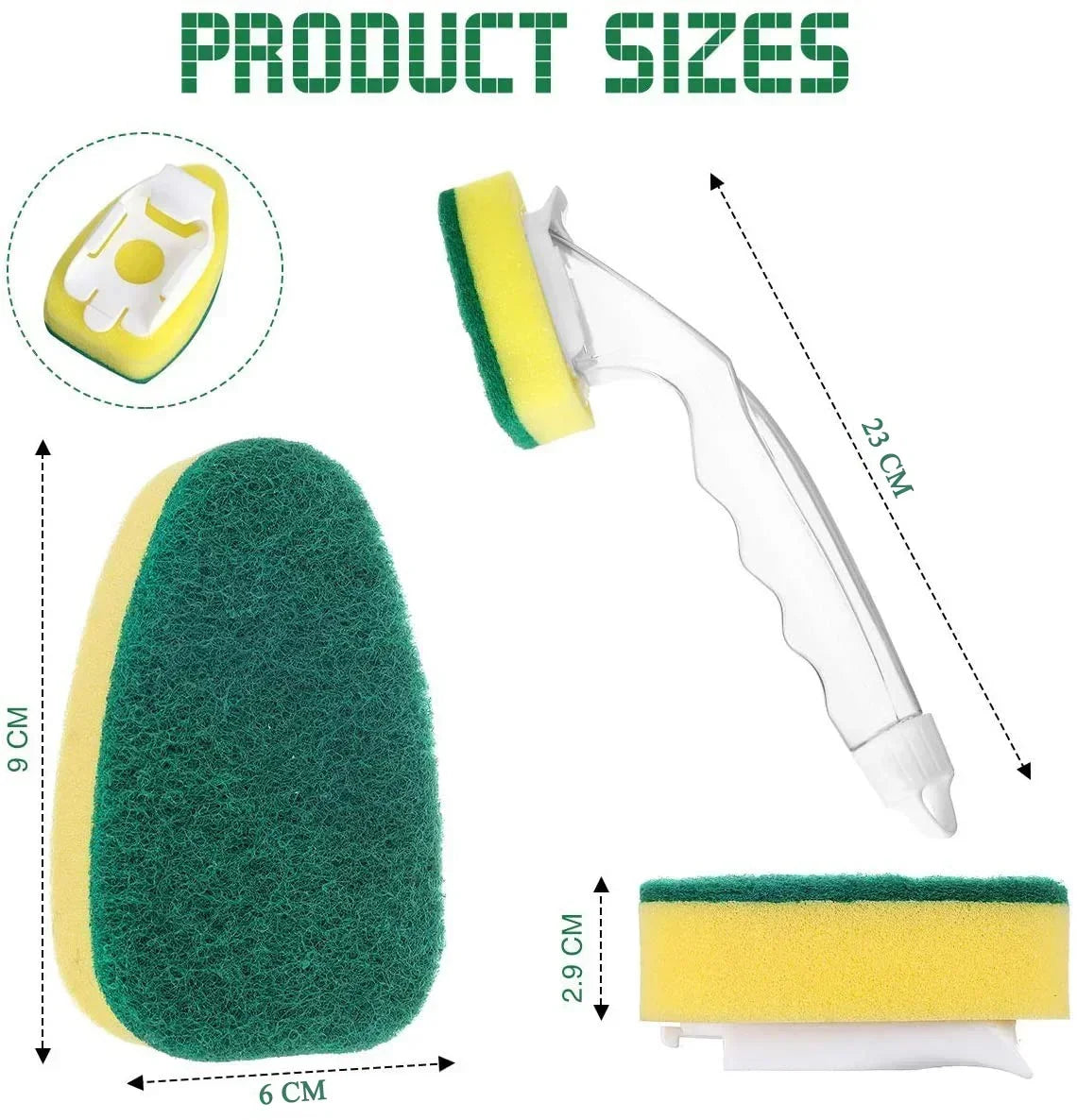Sponge soap dispenses dishwashing scrub Dishwashing sponge replacement head kitchen sink washing tool