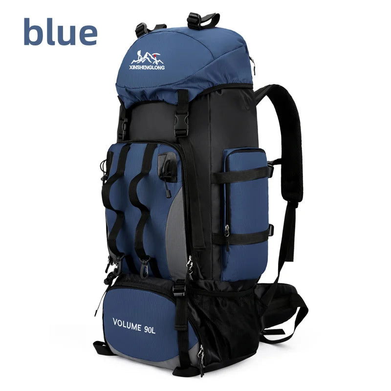 90L Waterproof Hiking Backpack Camping Rucksack Large Capacity Travel Outdoor Sports Bag for Trekking Backpacking and Adventure