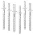 Innovative 6Pcs Pocket Ruler With Detachable Clips Precision Pocket Ruler Metric Ruler Stainless Steel Scale Machinist Ruler 6In