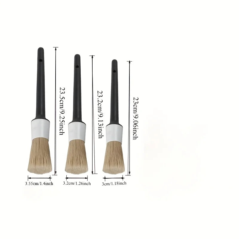 Ultra-Soft Car Detail Brushes - Perfect for Cleaning Badge Wheels, Interior Decorations, And Air Vents.