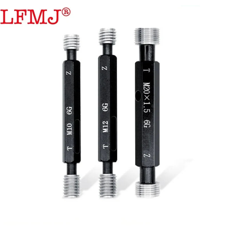6G M18-M31 Gcr15 Steel Gage Metric Fine Teeth Thread Plug Gauge High Quality wholesale  X 0.5 0.75 1 2 3 Measure Tool 1pcs