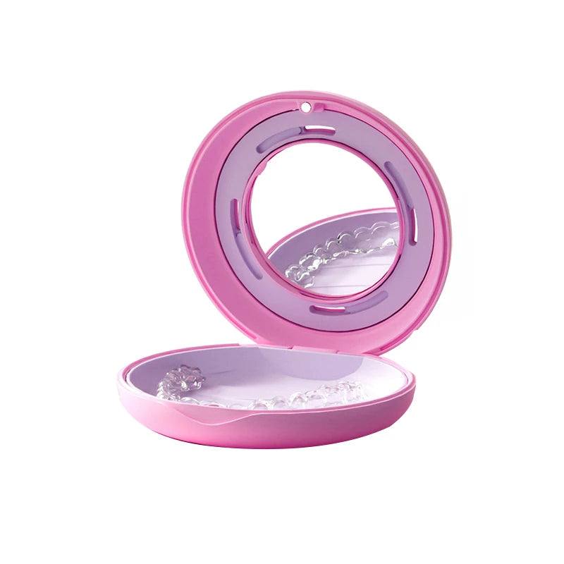 Orthodontic Case Dental Invisible Braces Retainer Box With Mirror Mouth Guard Denture Storage Aligner Case Oral Hygiene Organize