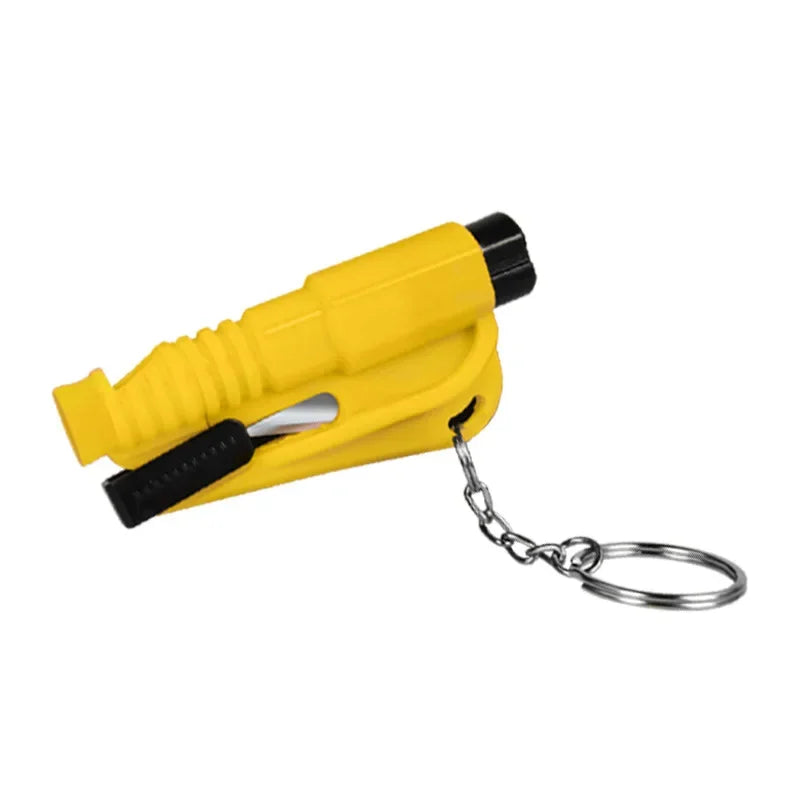Mini Car Safety Hammer Emergency Rescue Kit Key Chain with Knife Seat Belt Cutter Window Glass Breaker Life Saving Tool