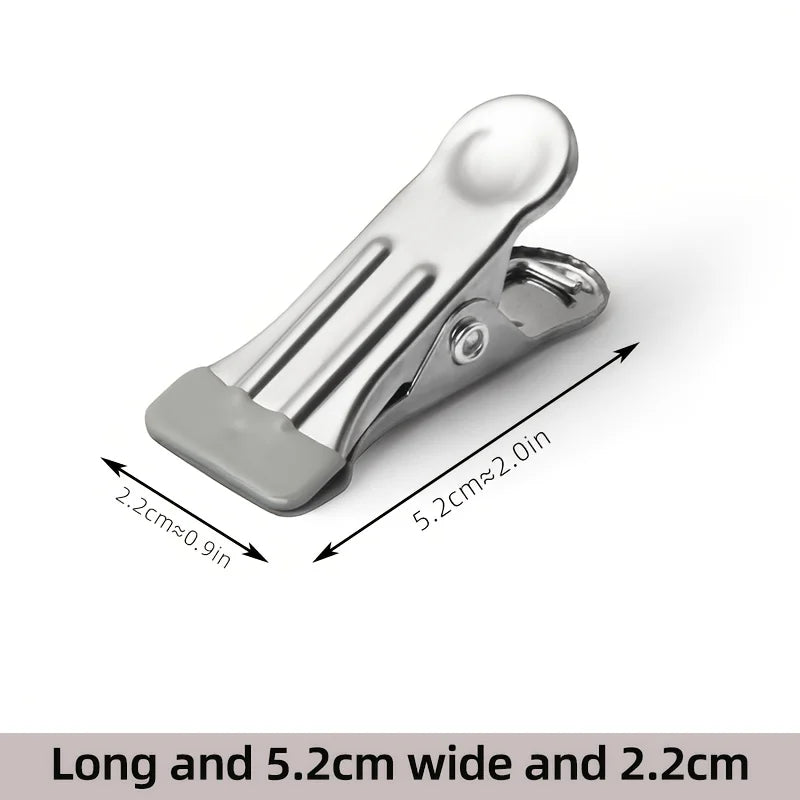 1/10pcs Multifunctional  Metal Clips: Sealing & Windproof clothes pins, Multipurpose Sealing Clips  Fixed Clamp 5.5x2.2cm