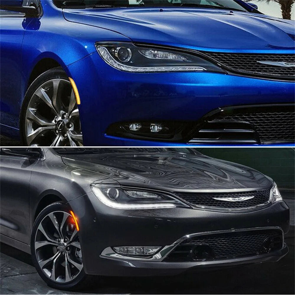 For Chrysler 200 2015 2016 2017 Car Front Bumper Side Marker Indicator LED Lights Turn Signal Lights Parking/Driving Lights 12V