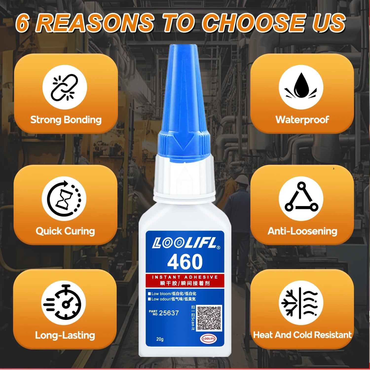 460 Super Glue universal Instant Adhesive Quick-drying Cyanoacrylate for Leather Rubber Wood Metal Strong Bond Liquid Glue Tool