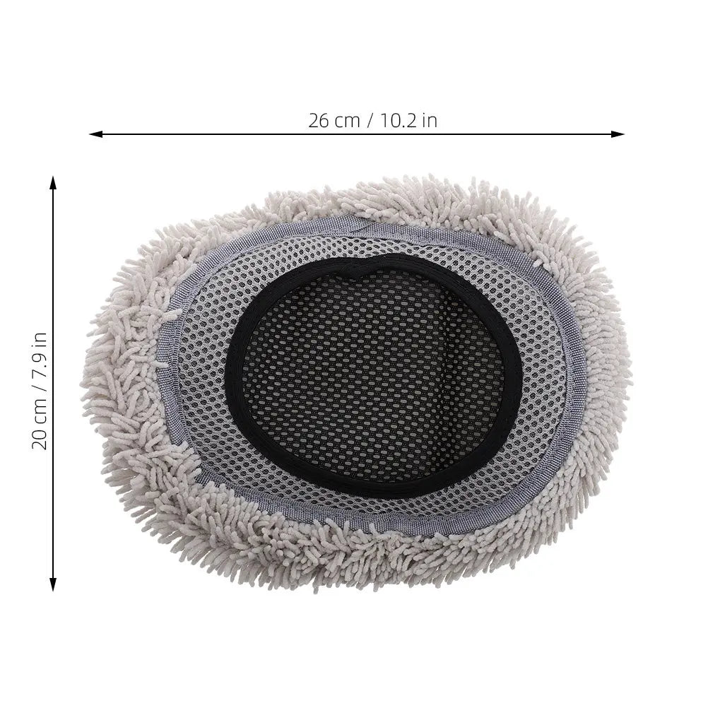 2Pcs Soft Chenille Car Wash Brush Head Replacement for Curved Stretchable Car Wash Mop Dense Fiber Cleaning Tool for Cars Trucks