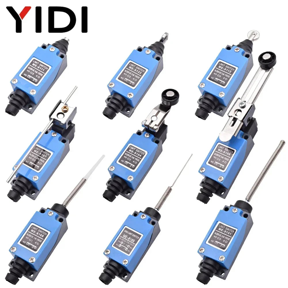 Waterproof CNC Limit Switch ME 8108 8111 8122 9101 5A/220V Rotary Roller Lever Sealed Industrial Momentary Limit Switch 1NO 1NC
