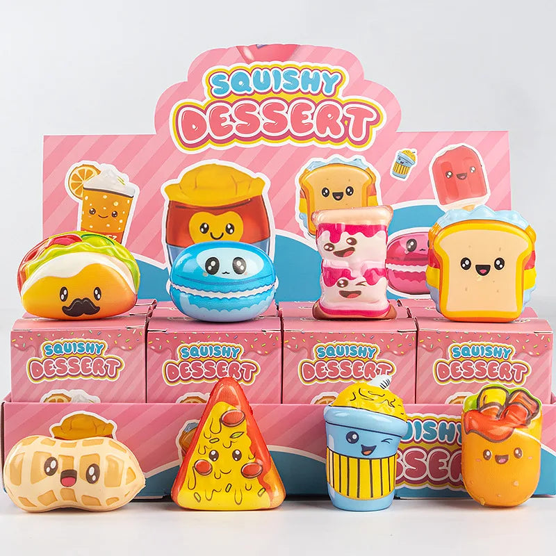 Soft Squishy Slow Rising Food Toy Blind Box Collectible Figures for Kids Stress Relief Gift