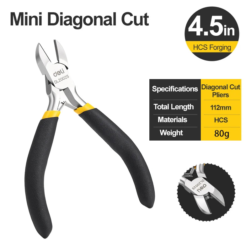 Precision Mini Pliers Set High Carbon Steel 7-Piece Wire Cutter Needle Nose Jewelry Model Assembly Electronics Repair Tool