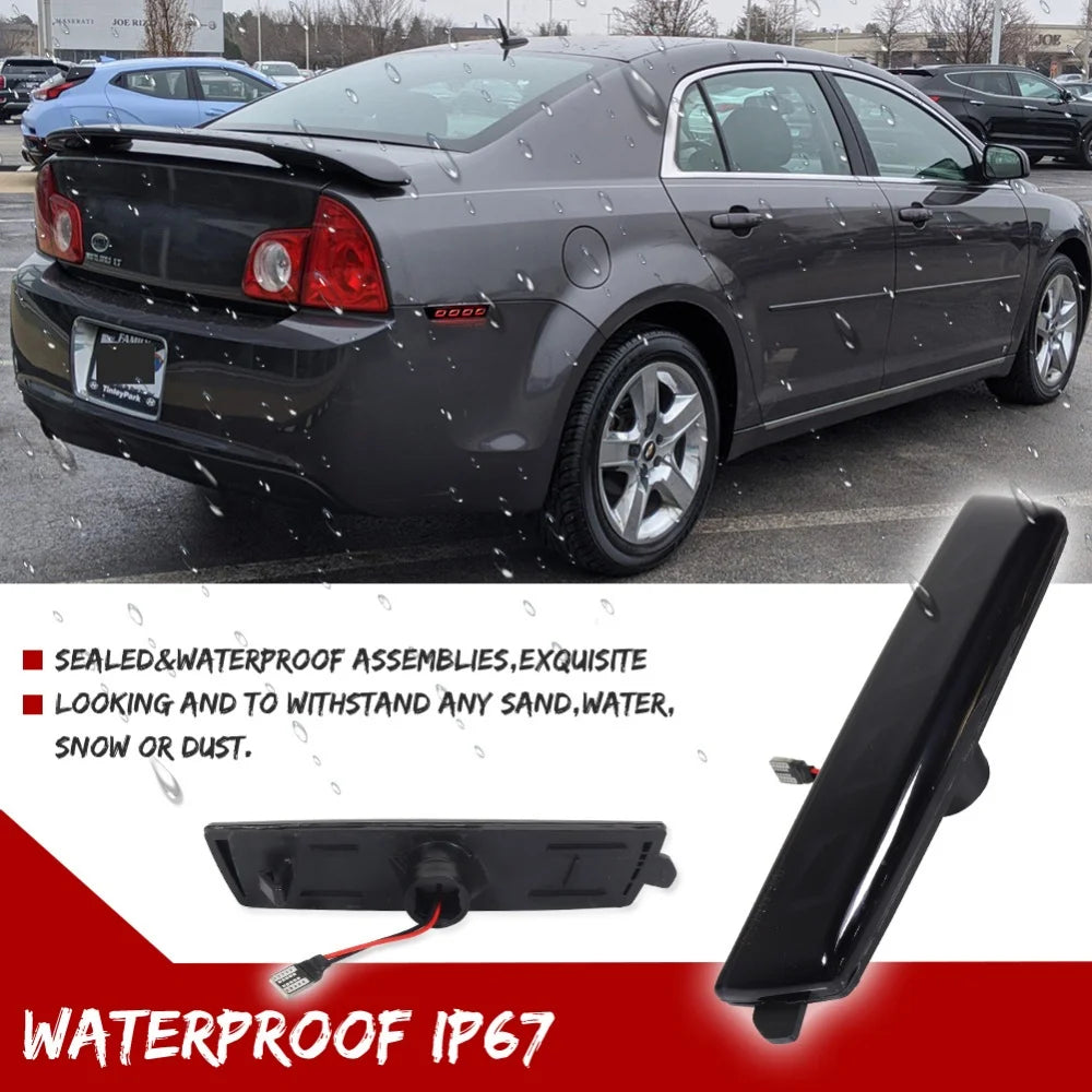 For Chevrolet Malibu 2008 2009 2010 2011 2012 LED Rear Bumper Side Marker Lights Clearance Light Parking Light Fender Flare Lamp