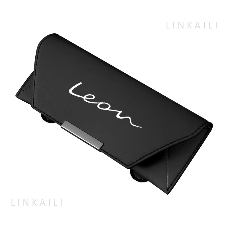 Customized logo car sun visor glasses clip for SEAT leon Arona Ateca IBIZA car owner driving sunglasses storage rack accessories