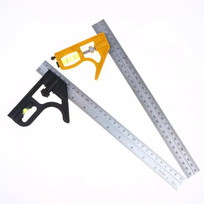 1Pcs Multifunctional 300MM Adjustable Angle Ruler 12" Combination Square Ruler Woodworking Level Gauge Angle Metric Ruler