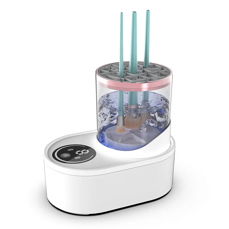 Automatic Rotating Makeup Brush Cleaner Machine Fast Drying Electric  Rubber Collar Cosmetic Clean Tools