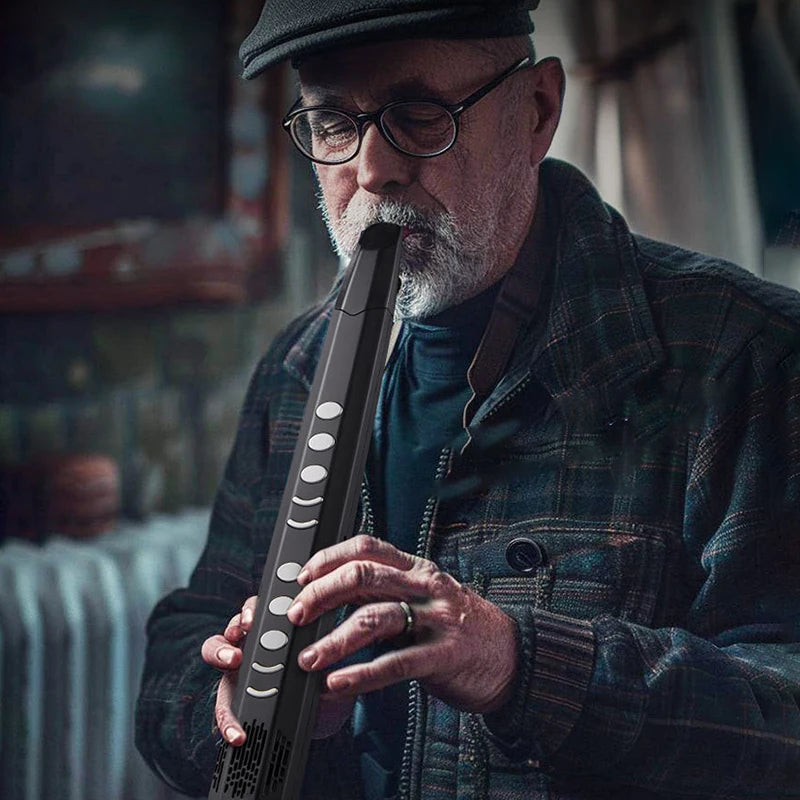 Portable Electric Saxophone Professional Mini Electronic Wind Instrument MIDI Connect Headphones Saxophone Beginners Blowpipe