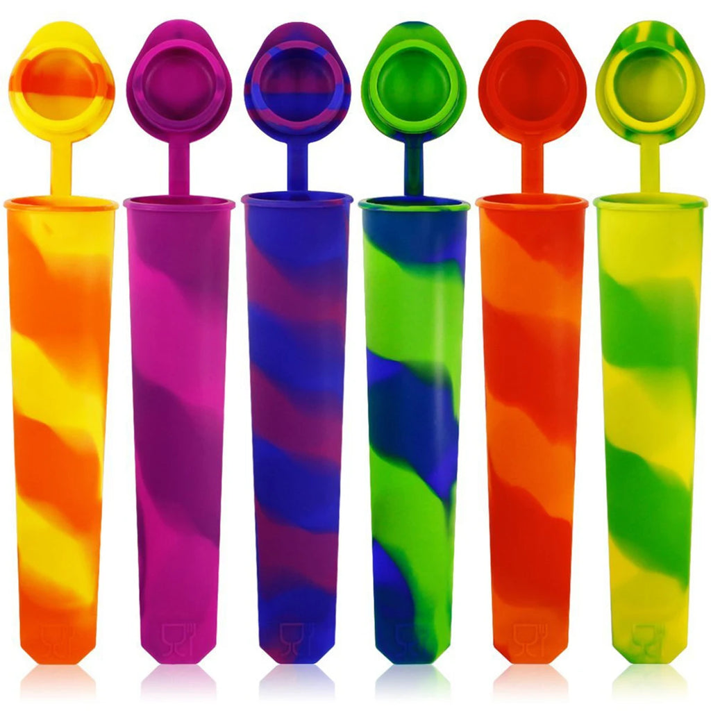 6-24pcs Popsicles Molds DIY Popsicle Maker Summer Ice Cream Yogurt Jelly Ice Pop Mold Freeze Cream Maker Kitchen Tool Accessory