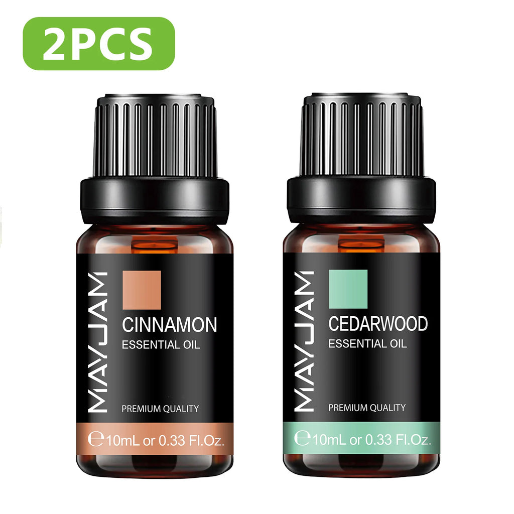 MAYJAM 2PCS Natural Plant Essential Oils Lavender Jasmine Eucalyptus Vanilla Fragrance Oil for Humidifier Diffuser