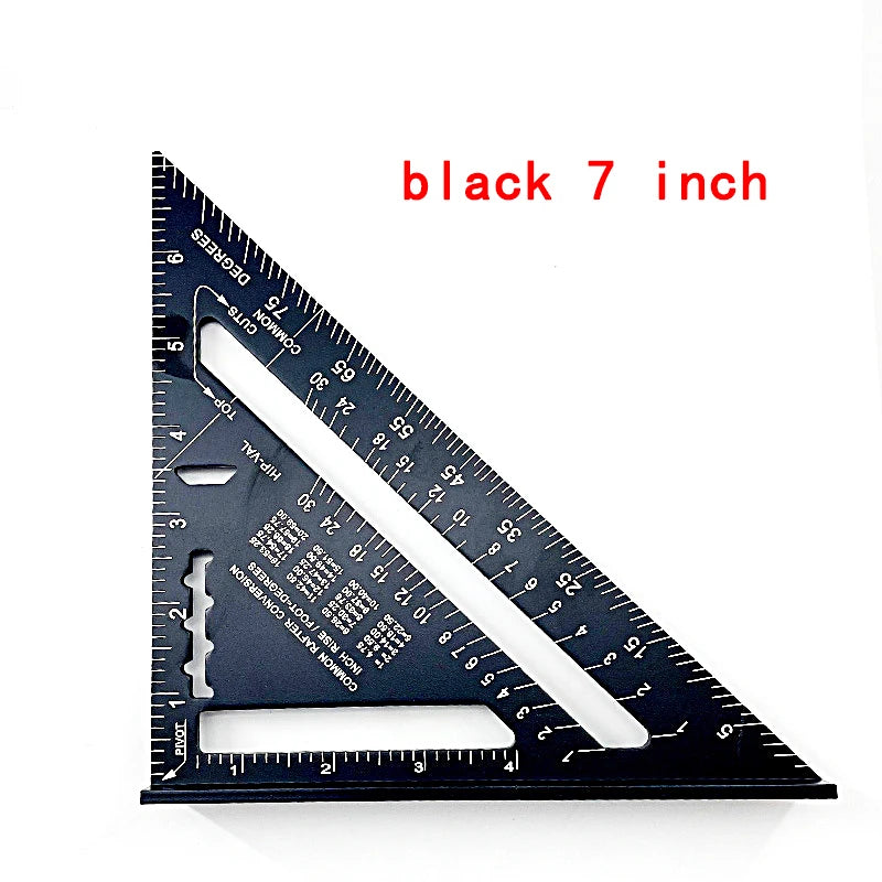 Woodworking Aluminum Alloy Triangle Gauges Measuring Gauging Tools High Precision Marker Angle Ruler Metric and Imperial